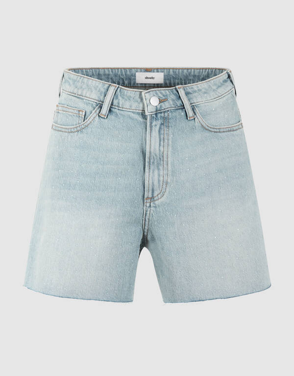 Strass Denim Short Lichtblauw SHOEBY WOMEN