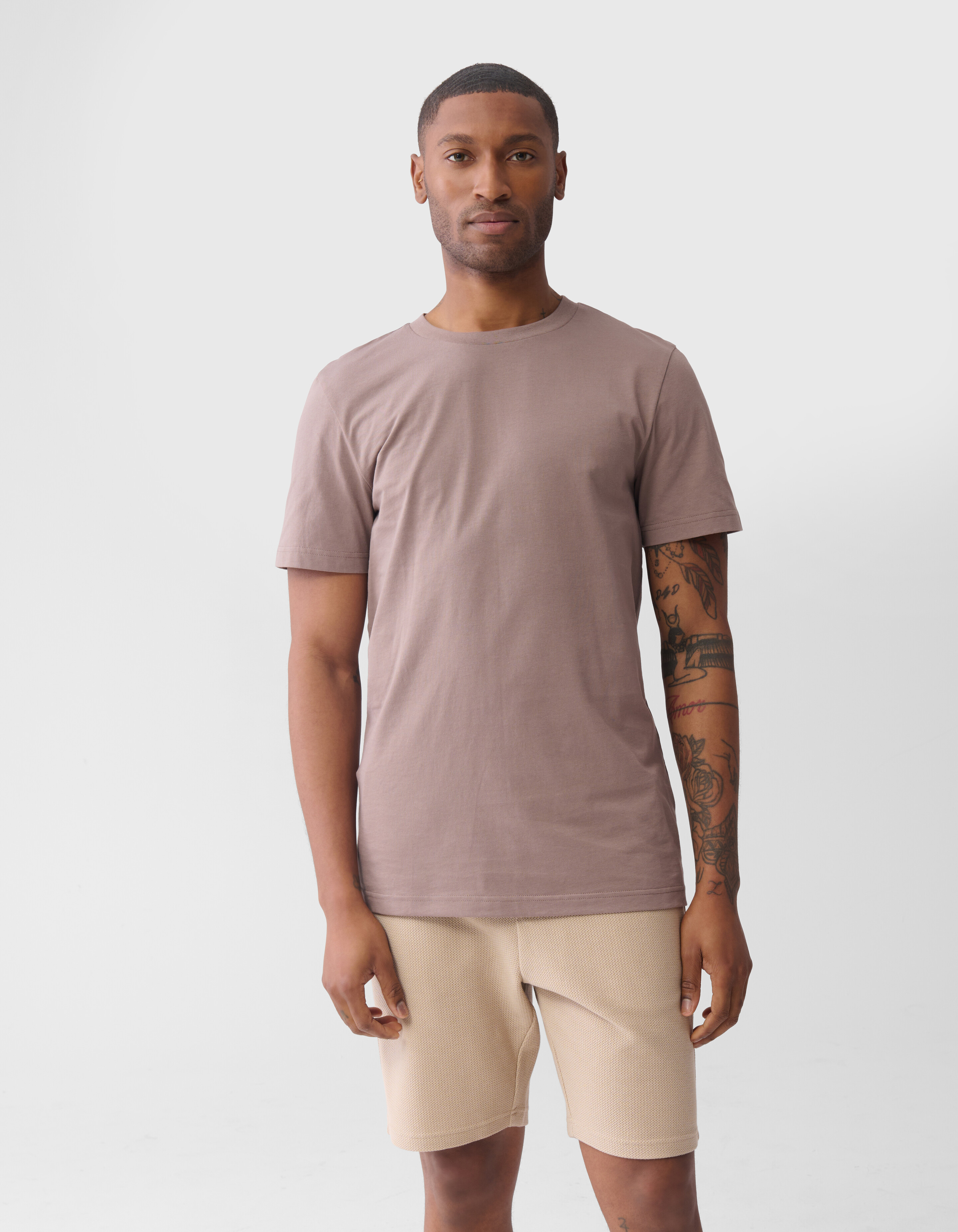 Flower T-shirt Lichtbruin SHOEBY MEN