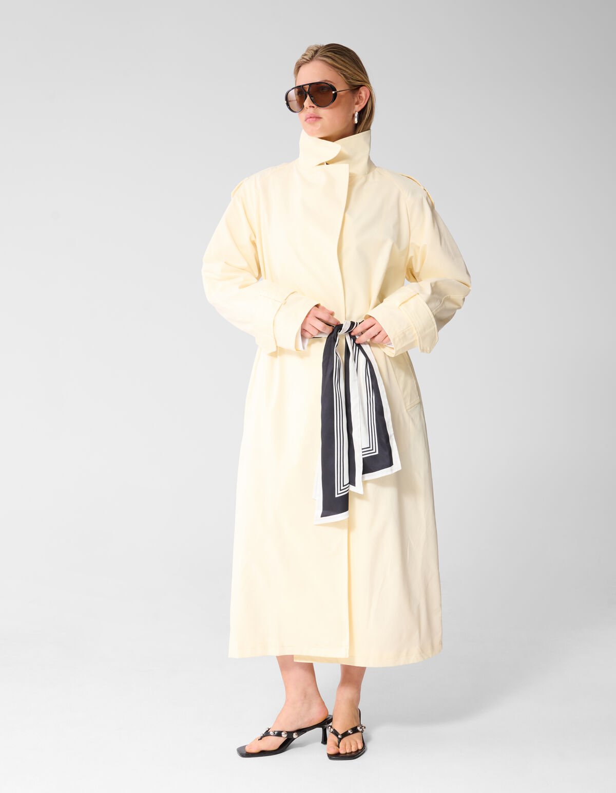 Flowy Trenchcoat Lichtgeel SHOEBY WOMEN