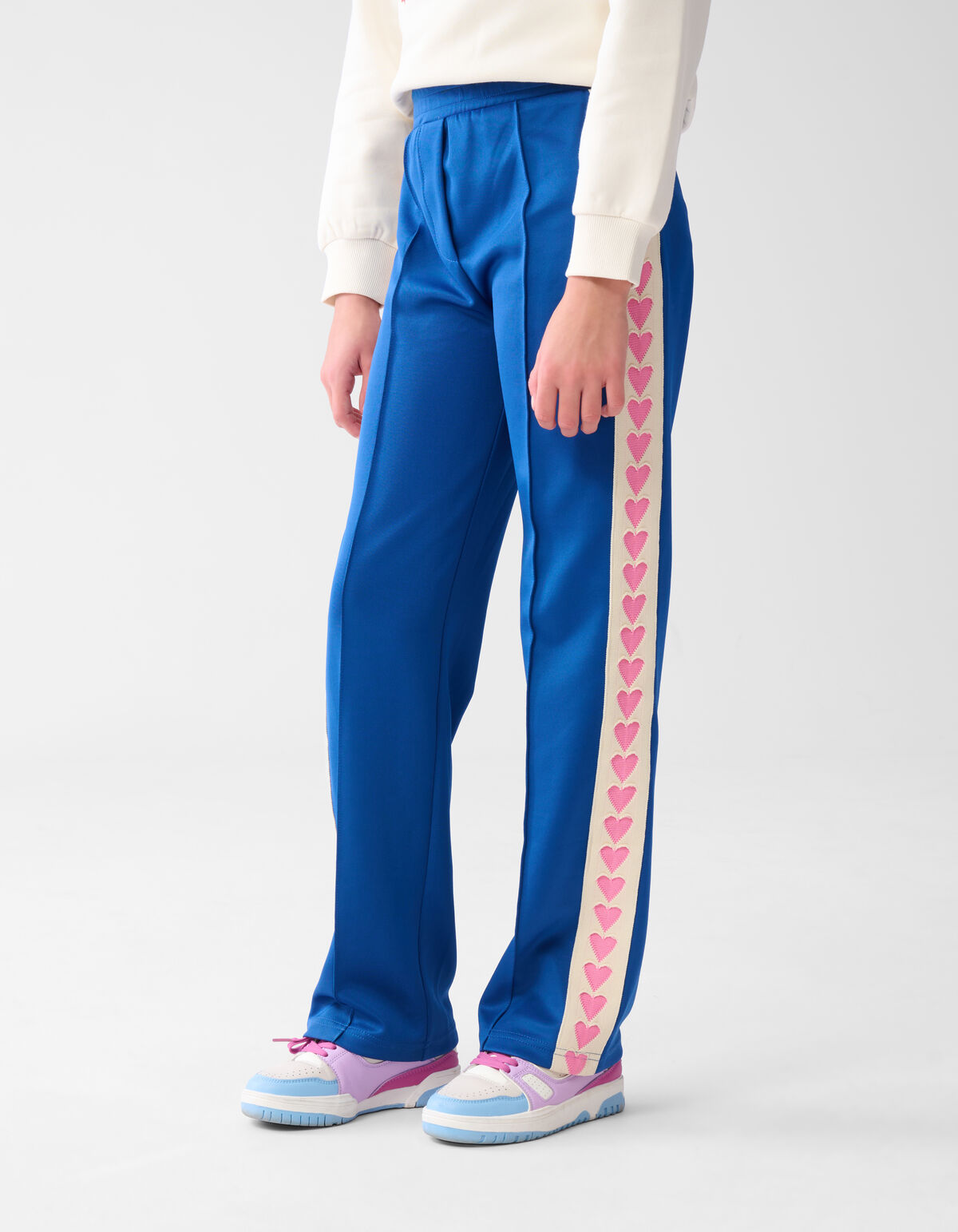 Sporty Tape Wide Leg Broek Donkerblauw SHOEBY GIRLS