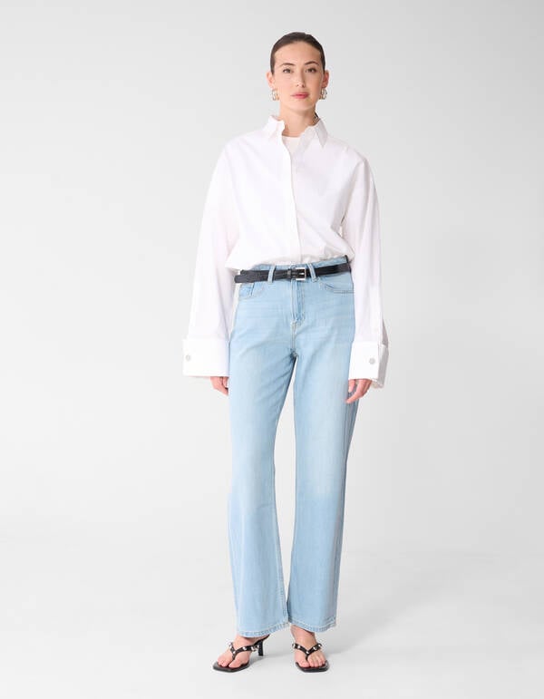 Soft Wide Leg Fit Jeans Bleached SHOEBY WOMEN