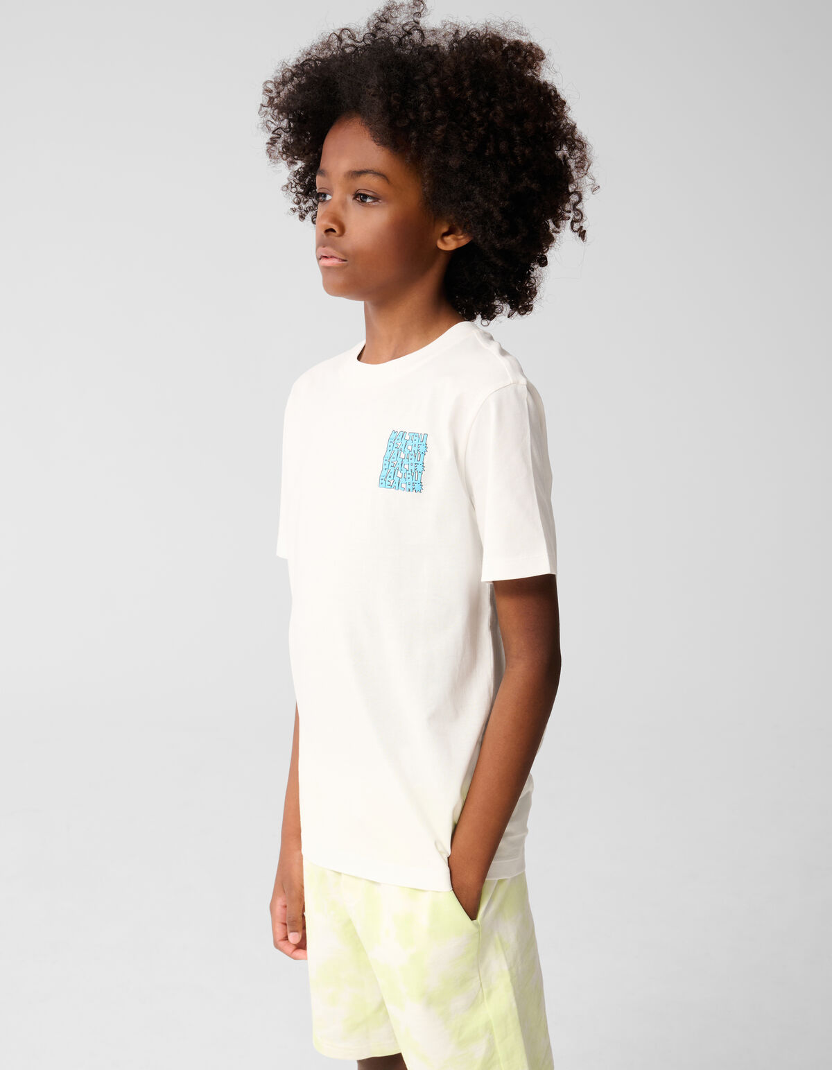 Malibu Artwork T-shirt Gebroken Wit SHOEBY BOYS