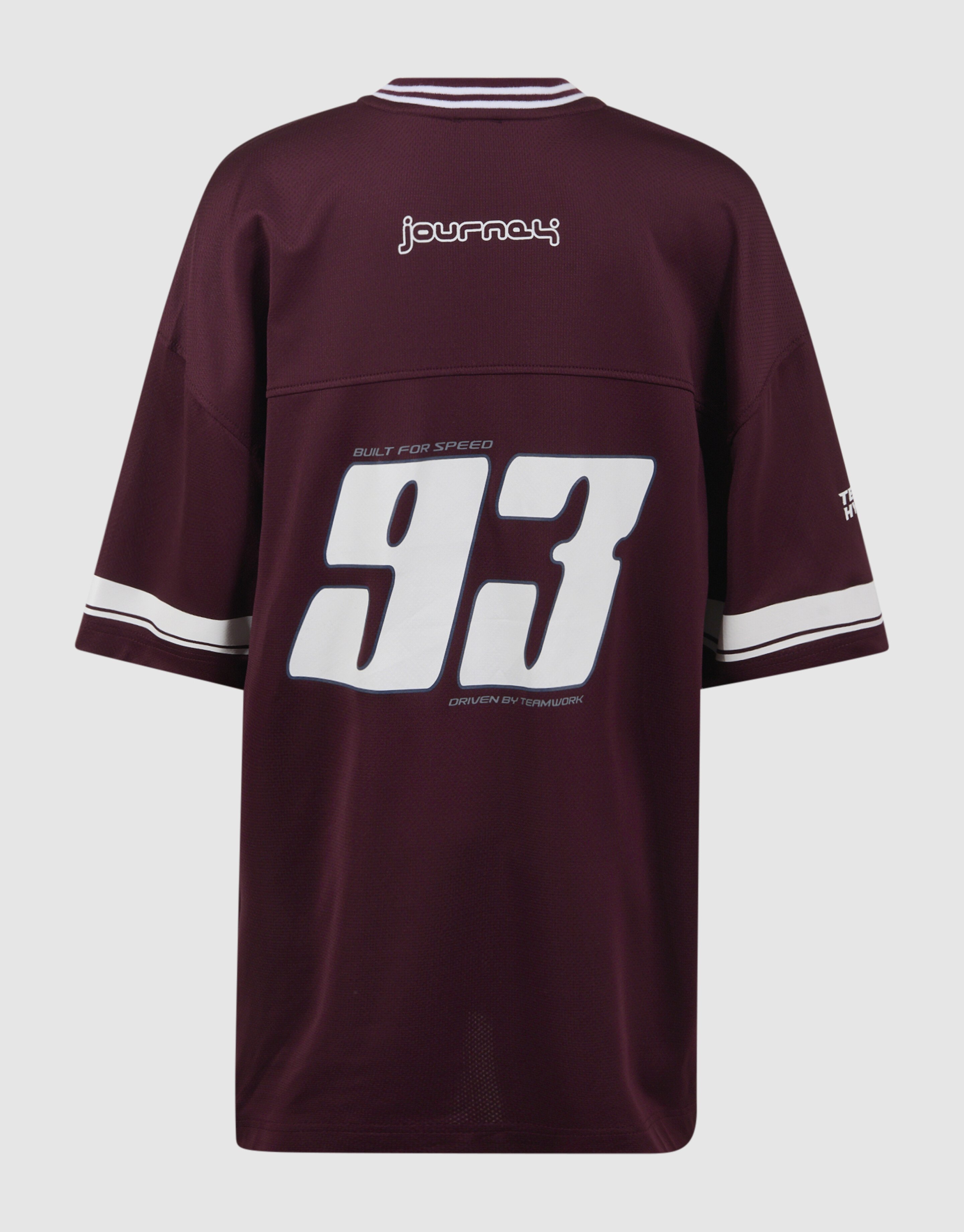 Oversized Baseball T-shirt Donkerrood SHOEBY BOYS