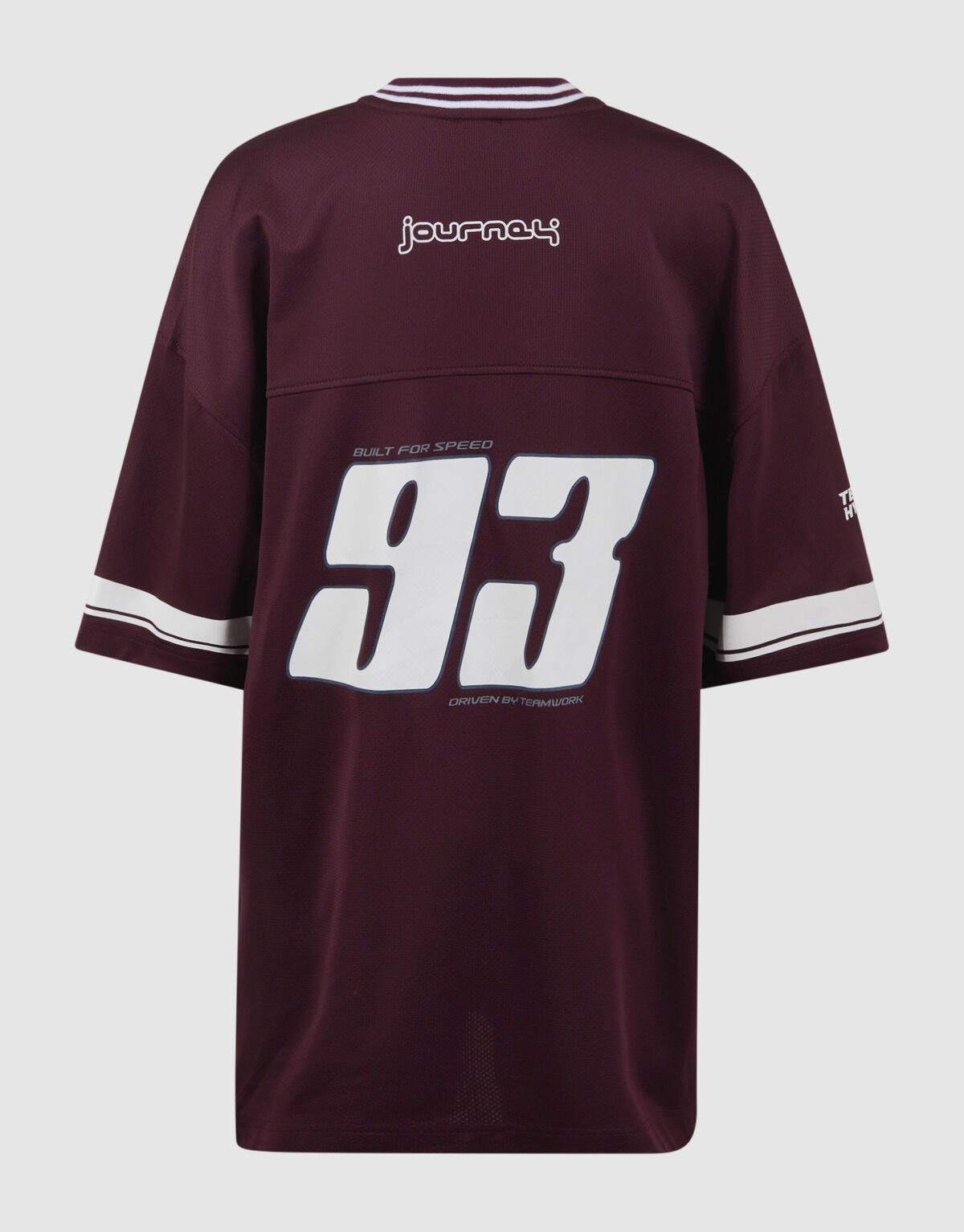 Oversized Baseball T-shirt Donkerrood SHOEBY BOYS