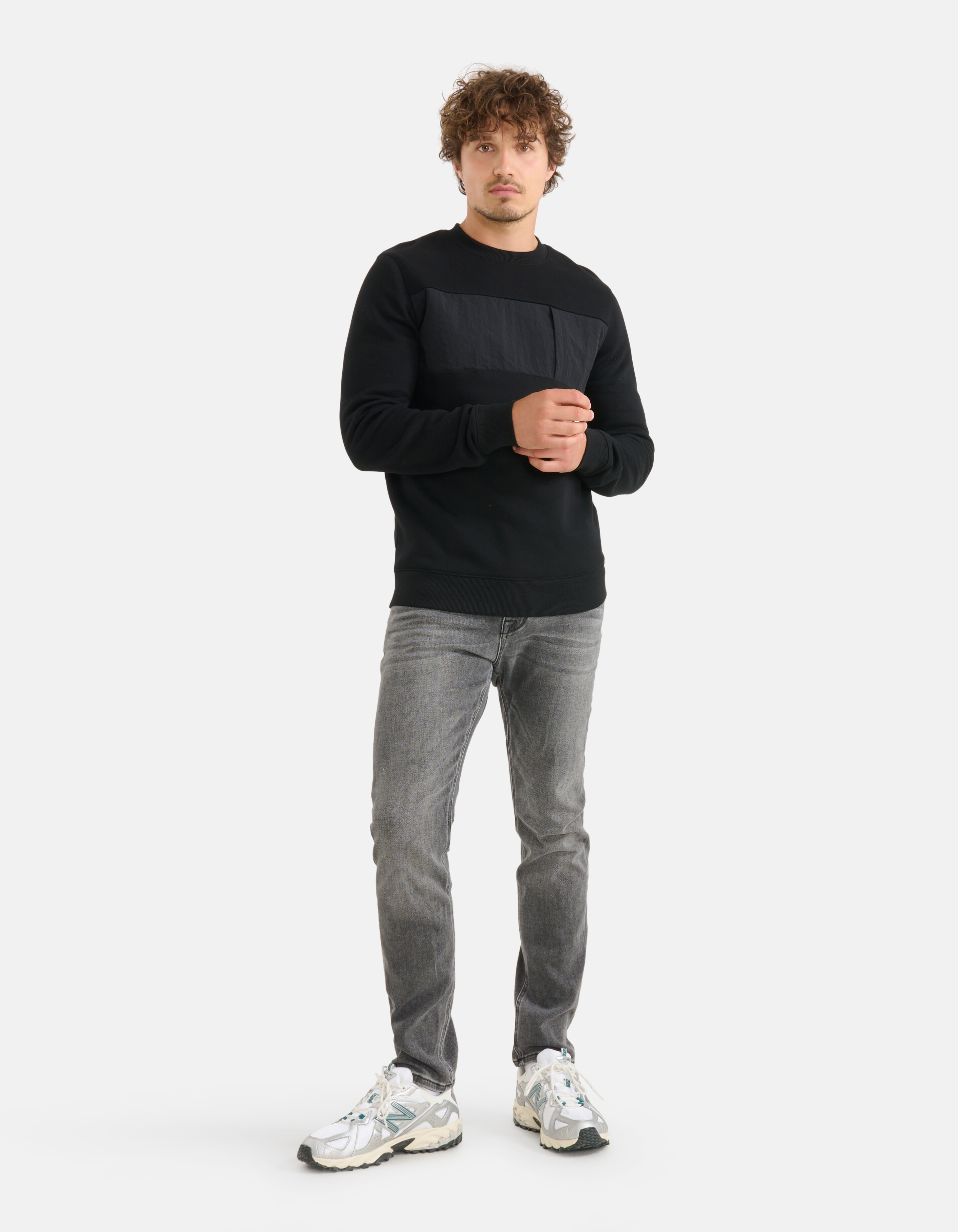 Gewatteerde Sweater Zwart SHOEBY MEN