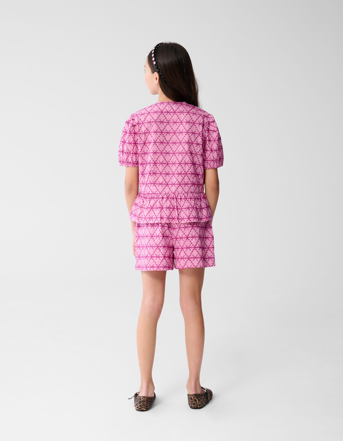 Embroidery Strik Blouse Roze SHOEBY GIRLS