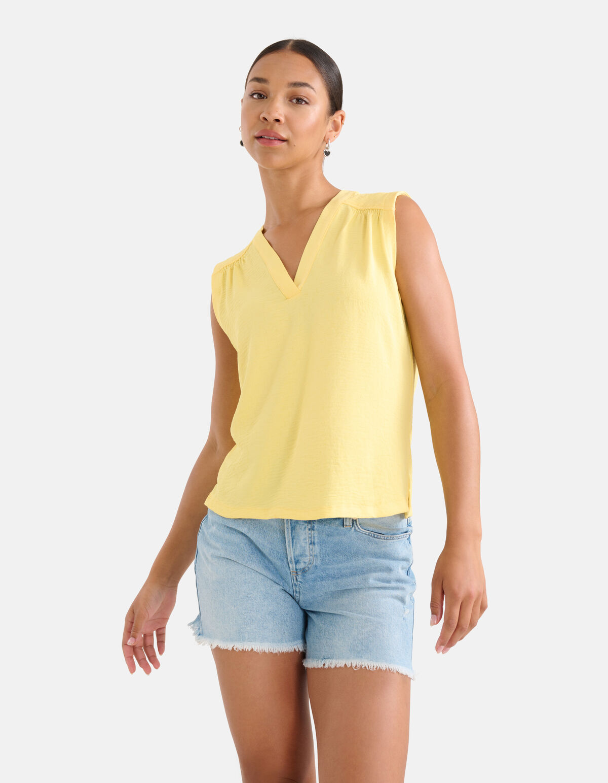 Jacquard Top Geel SHOEBY WOMEN