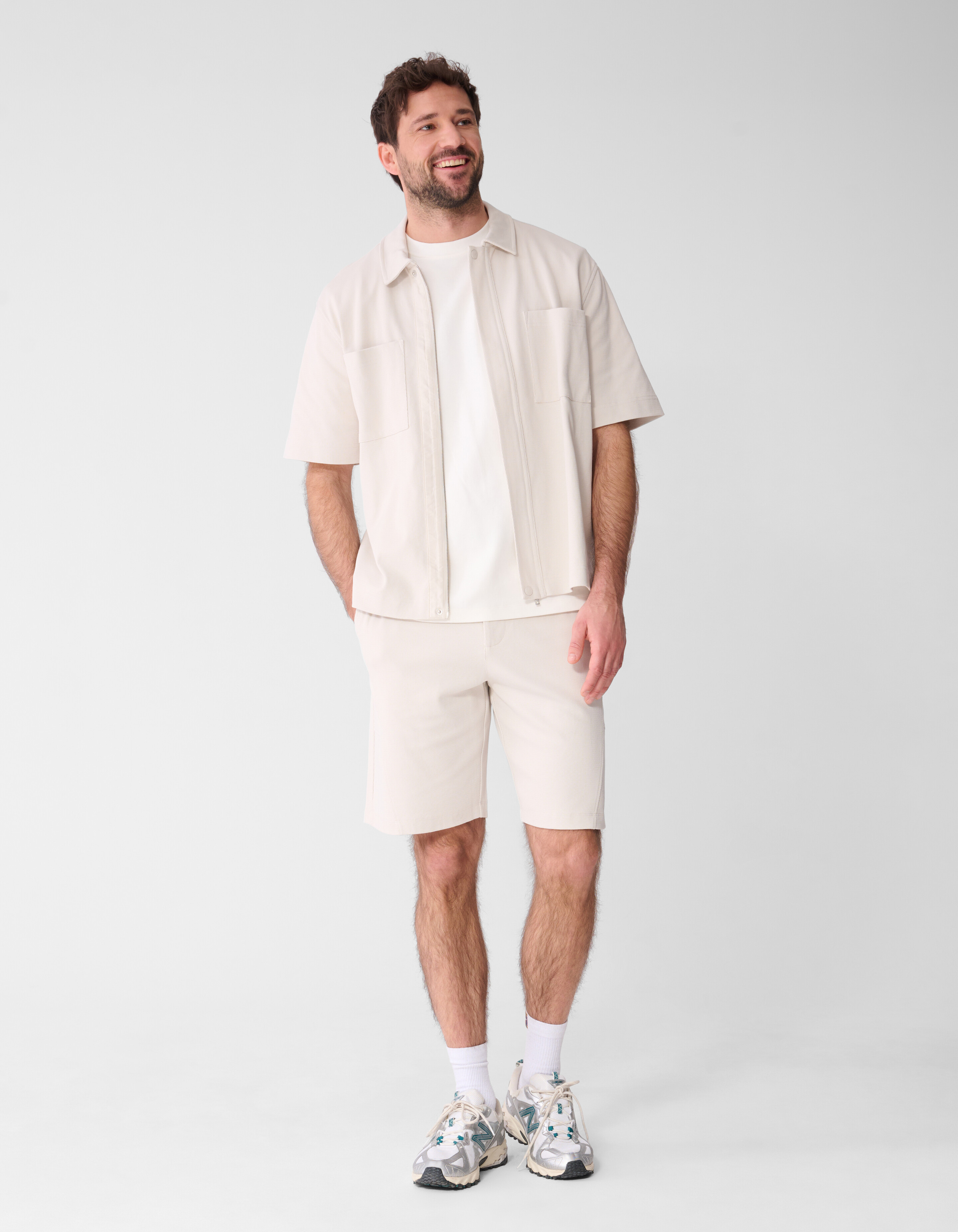 Zip Overshirt Lichtgrijs SHOEBY MEN