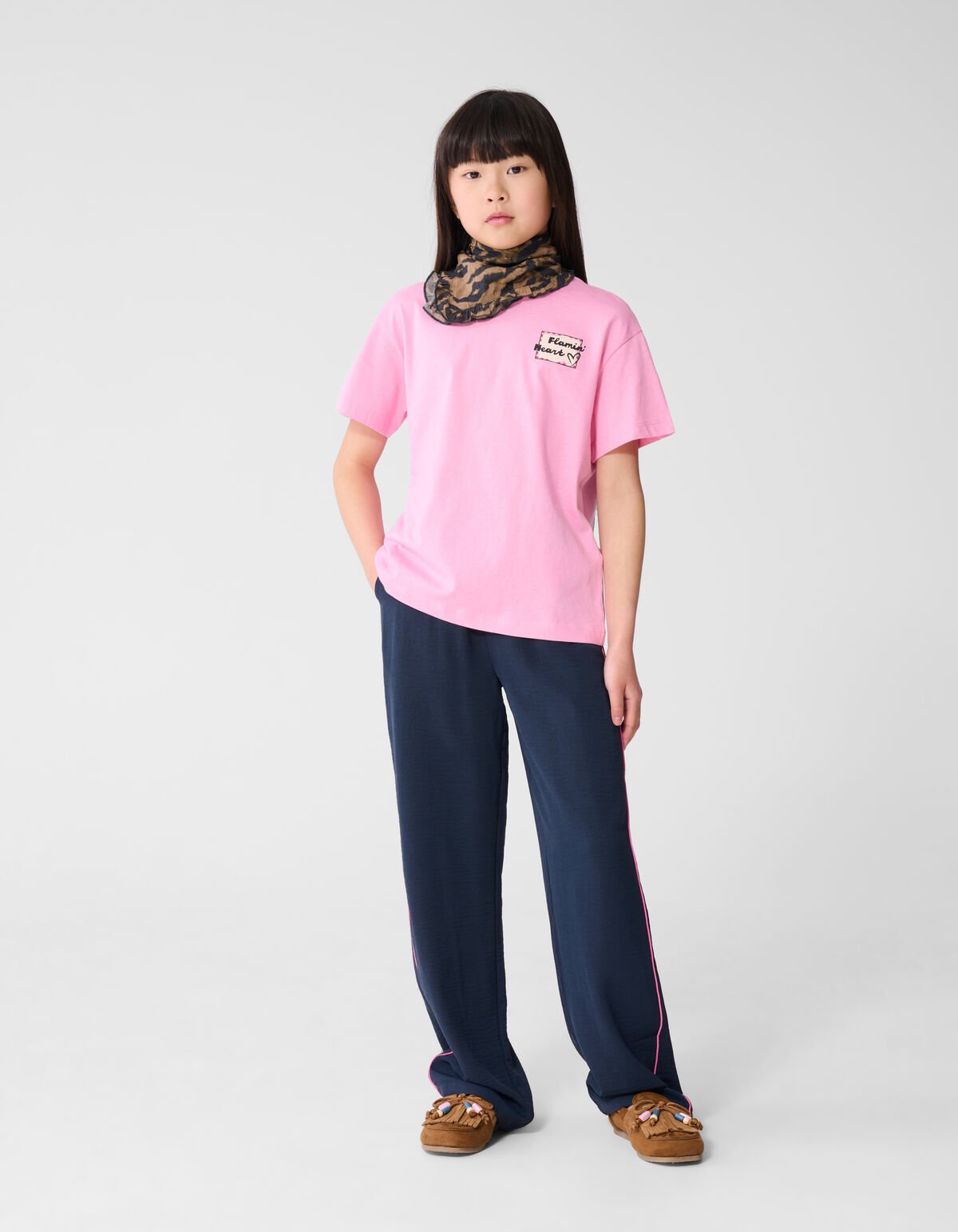 Flamin Heart Artwork T-shirt Roze SHOEBY GIRLS