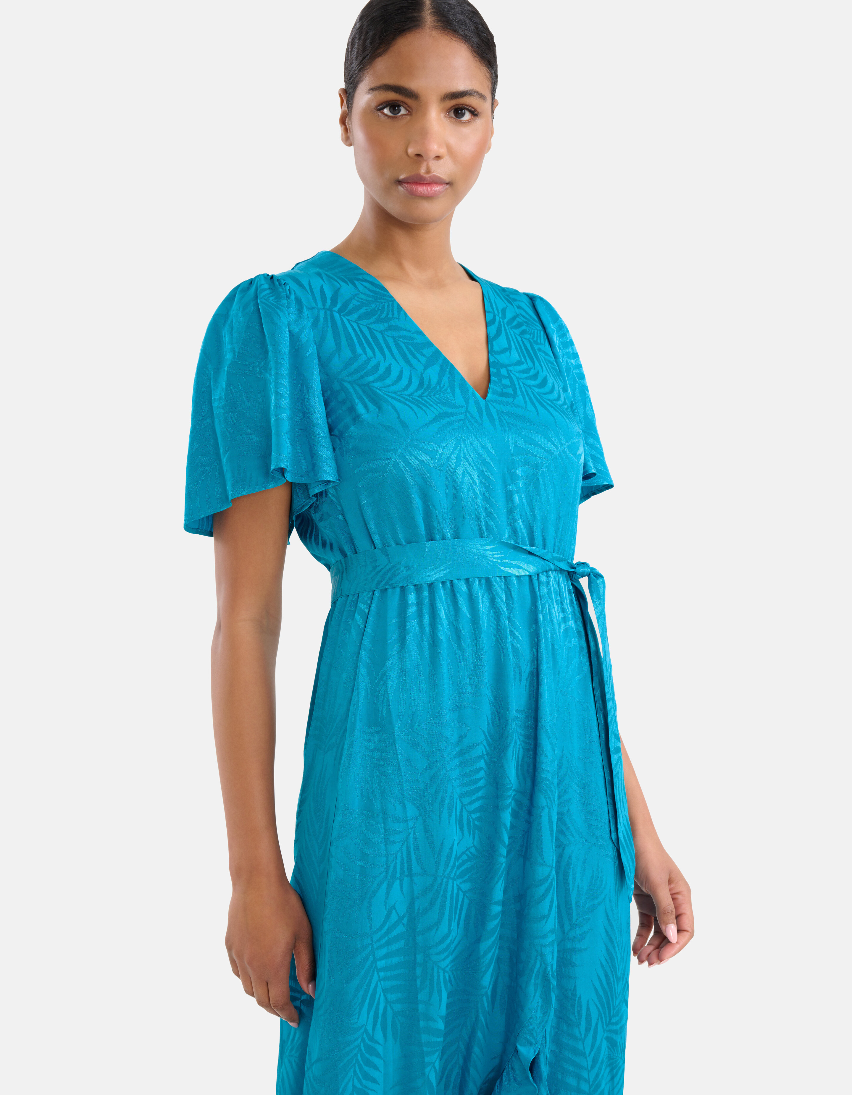 Jacquard Maxi Jurk Blauw SHOEBY WOMEN