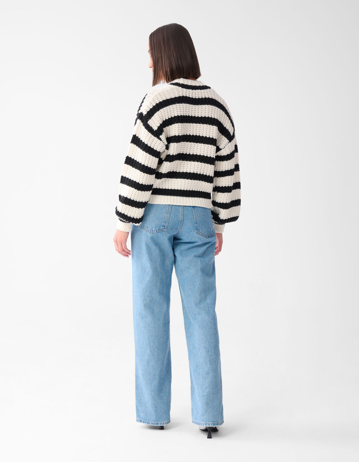 Gestreept Vest Zwart/Wit SHOEBY WOMEN