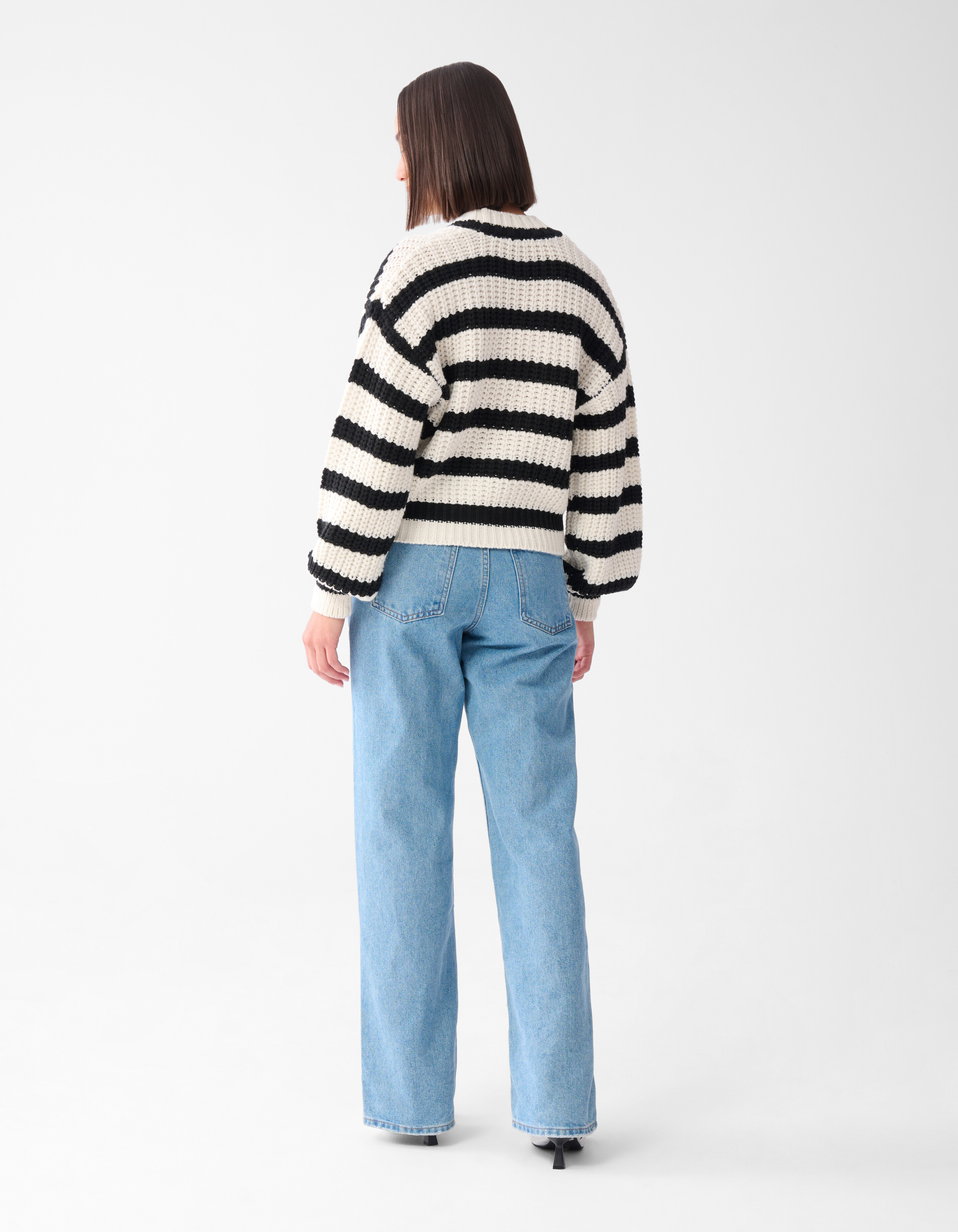 Gestreept Vest Zwart/Wit SHOEBY WOMEN