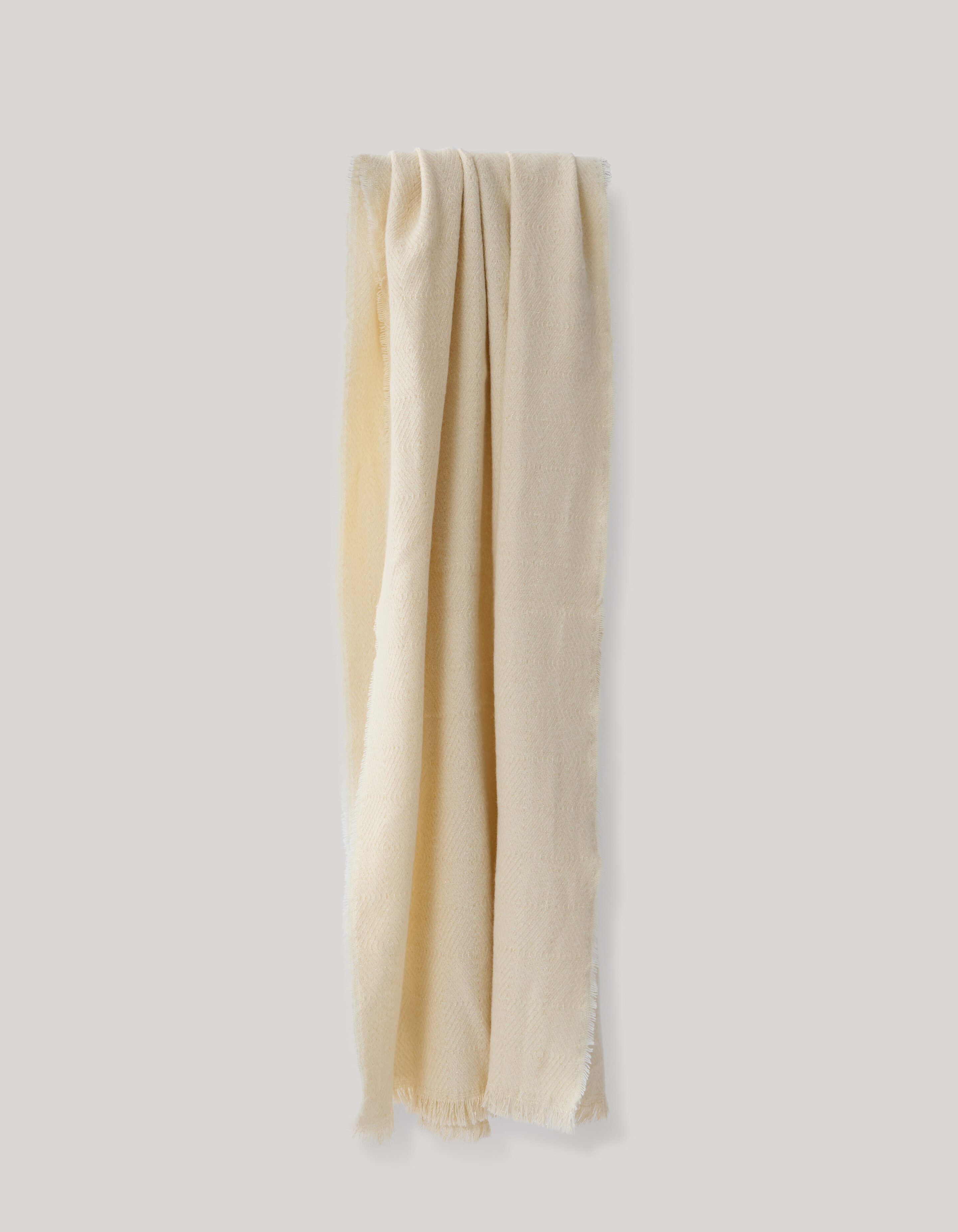 Zigzag Lurex Sjaal Beige SHOEBY ACCESSOIRES