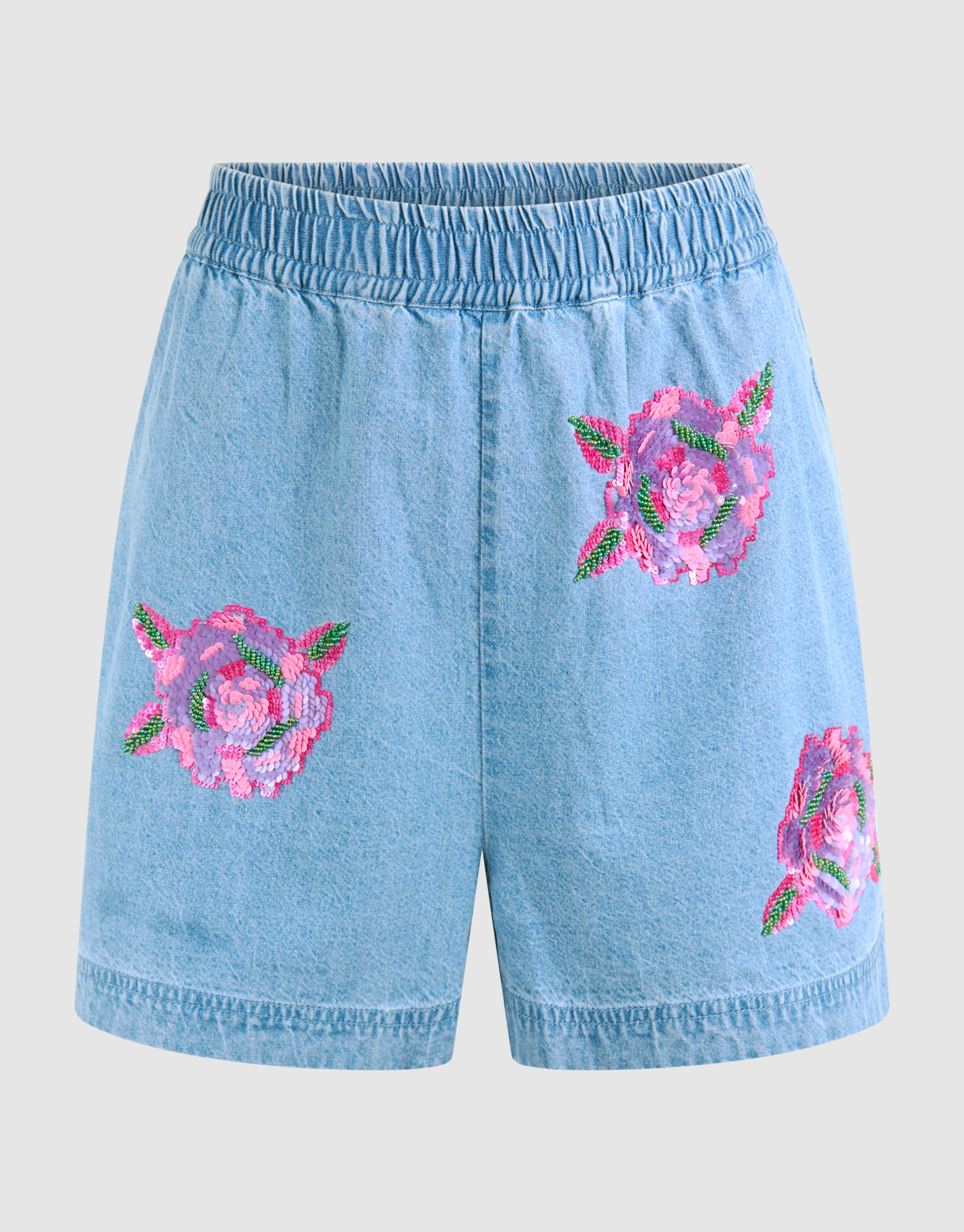 Sequin Denim Short Blauw SHOEBY WOMEN