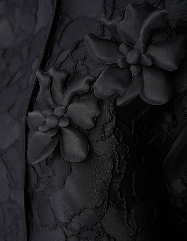 Flower Jacquard Bomber Zwart SHOEBY WOMEN