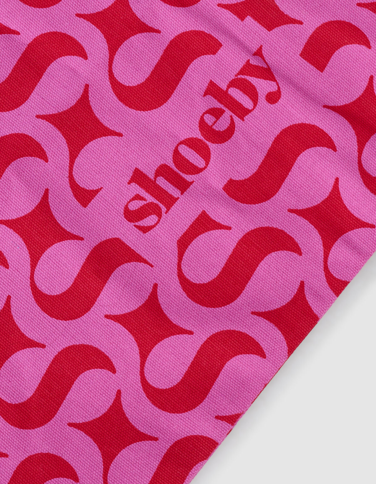 Shoeby Logo Shopper Roze/Rood SHOEBY ACCESSOIRES