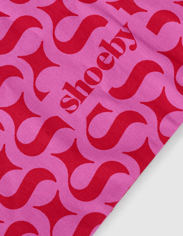 Shoeby Logo Shopper Roze/Rood SHOEBY ACCESSOIRES