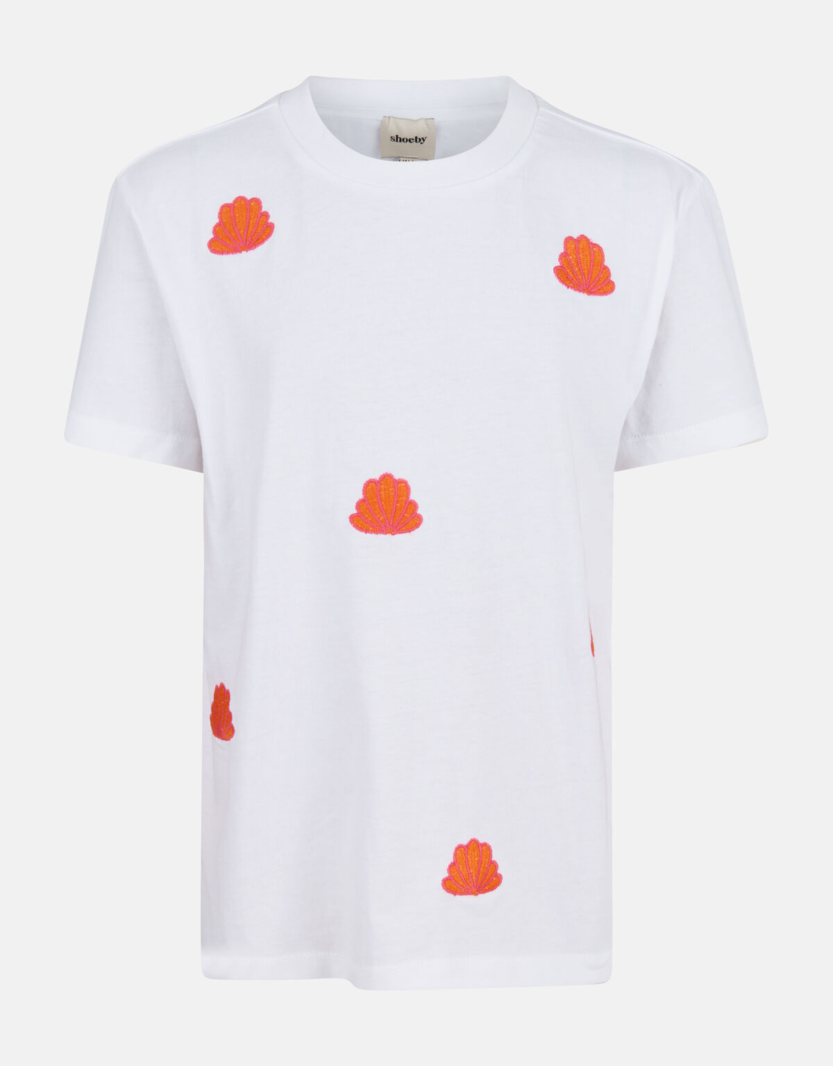 Embroidery T-shirt Wit SHOEBY GIRLS