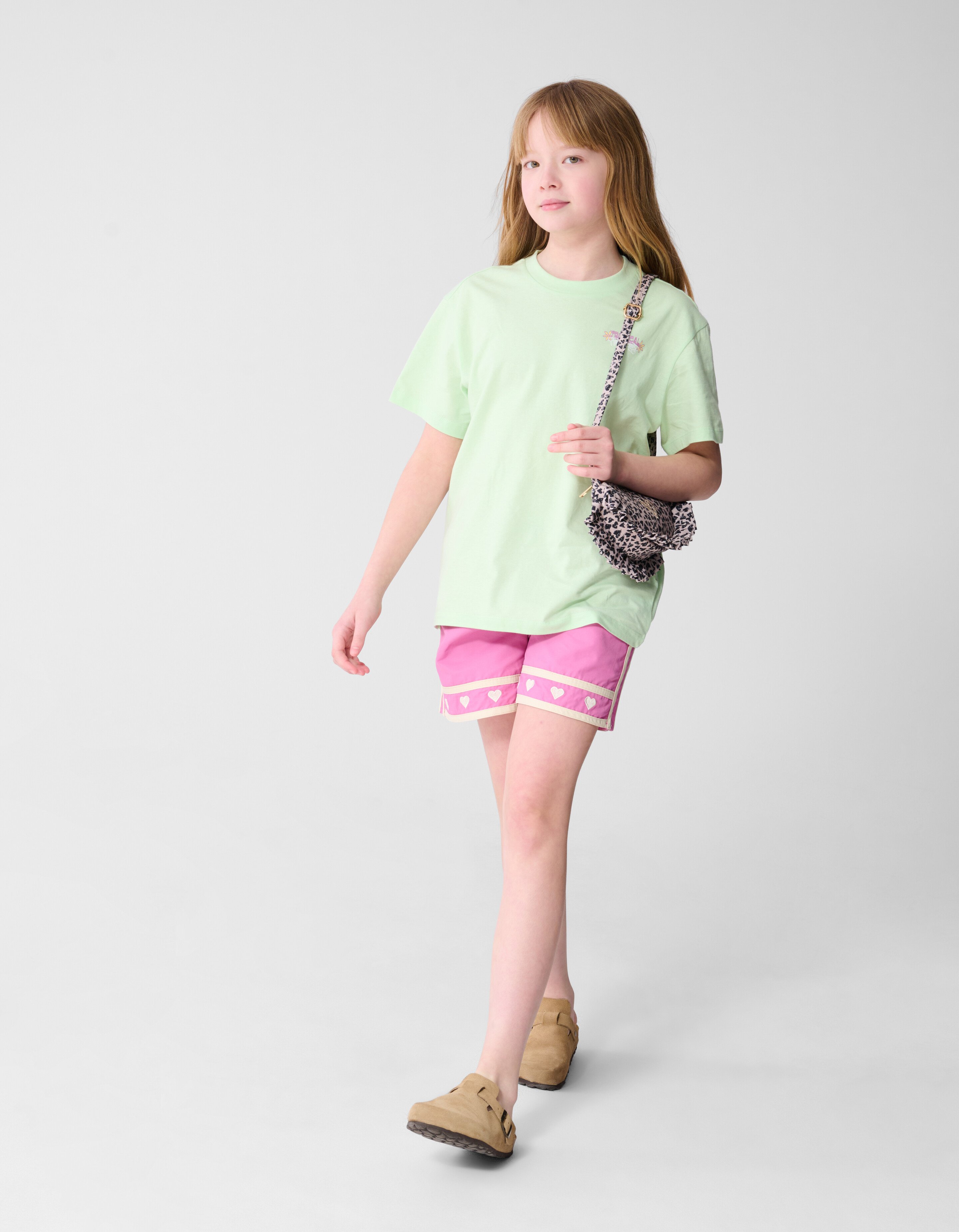 Tropical Artwork T-shirt Lichtgroen SHOEBY GIRLS