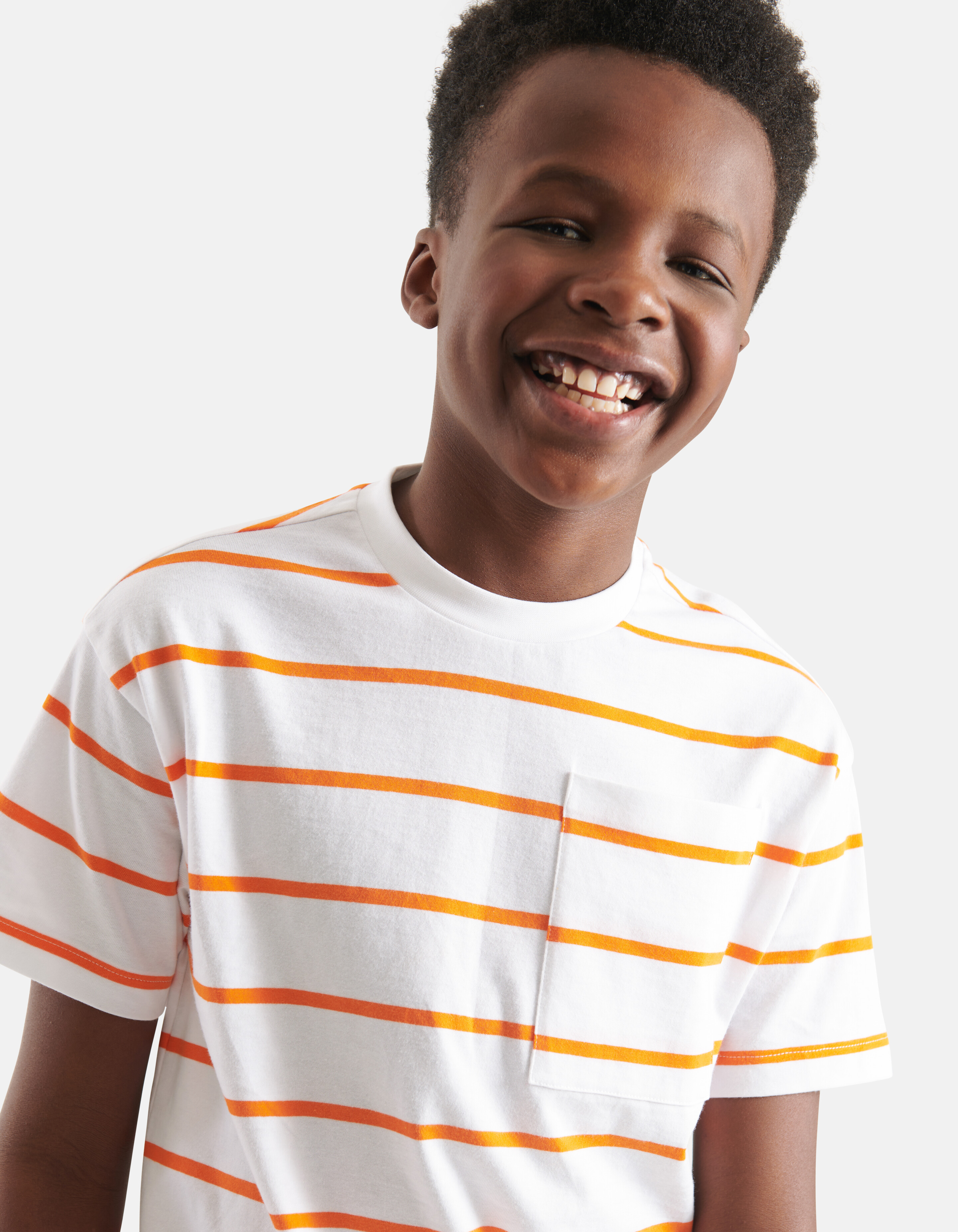 Gestreepte T-shirt Wit SHOEBY BOYS