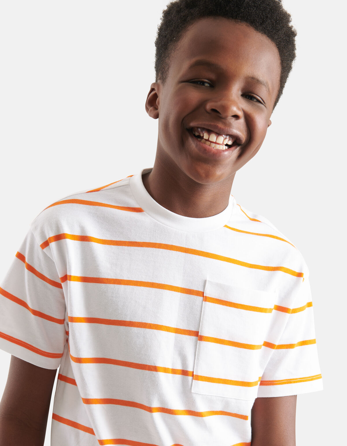 Gestreepte T-shirt Wit SHOEBY BOYS