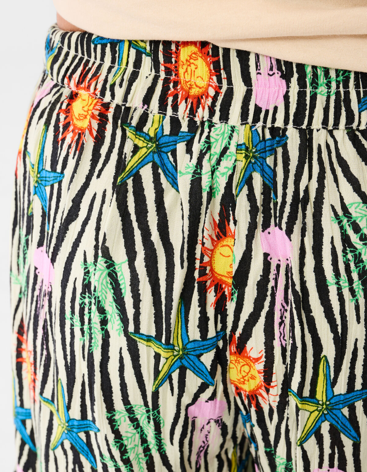 Printed Zebra Skort Gebroken Wit SHOEBY GIRLS