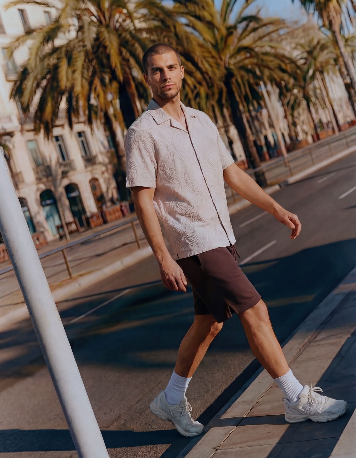 All Over Cord Overshirt Zand SHOEBY MEN