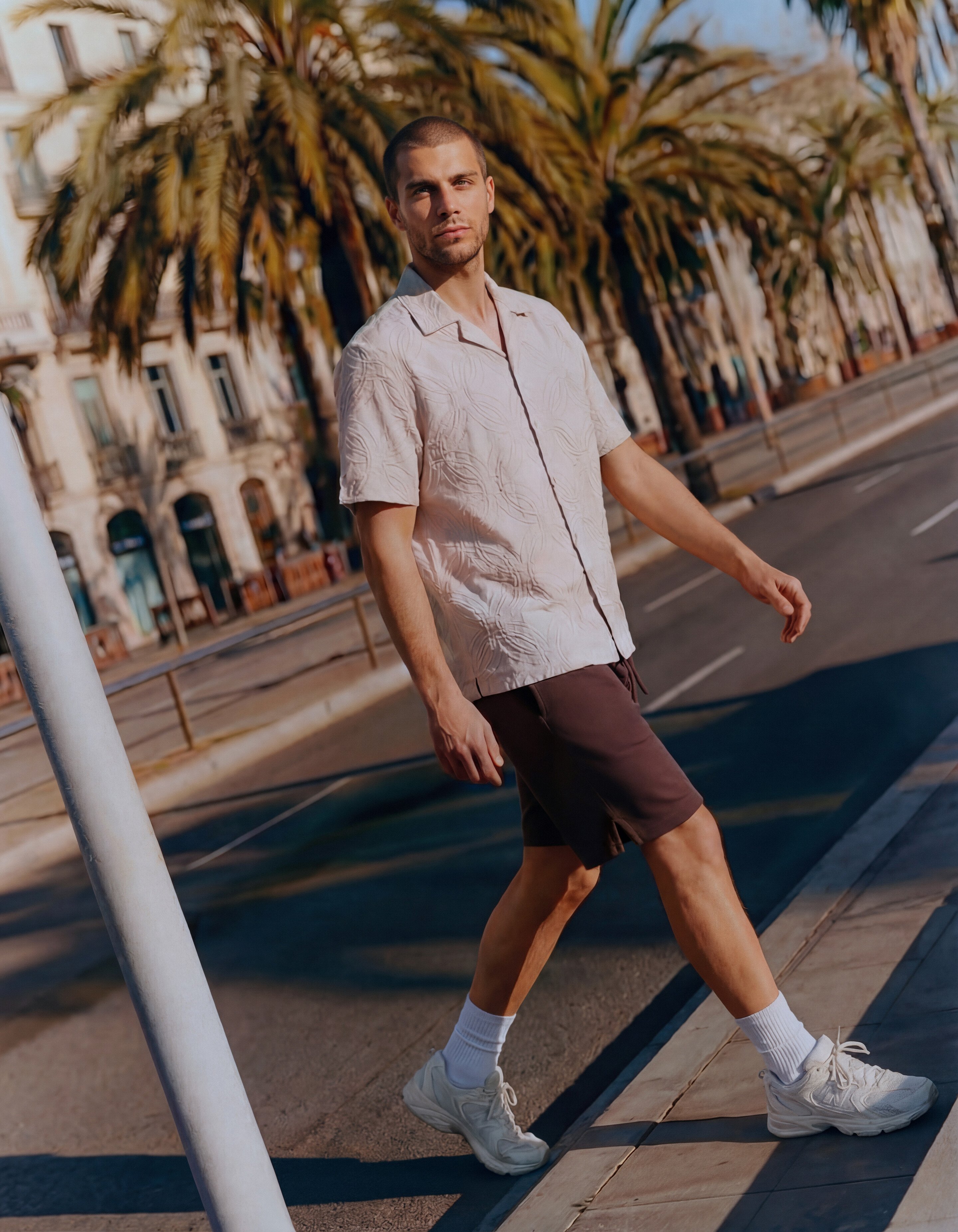 All Over Cord Overshirt Zand SHOEBY MEN