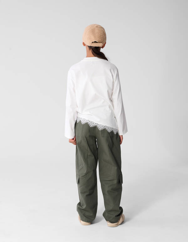 Cargo Barrel Fit Broek Donkergroen SHOEBY GIRLS