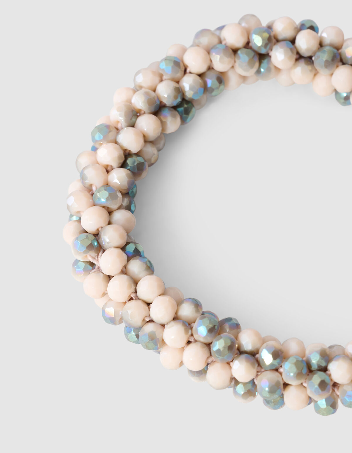 Beaded Haarelastiek Lichtgrijs SHOEBY ACCESSOIRES