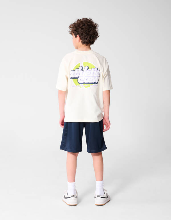 Athletic Artwork T-shirt Gebroken Wit SHOEBY BOYS