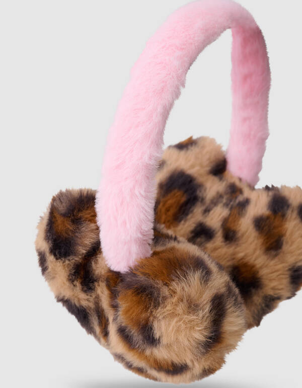 Leopard heart Oorwarmers Bruin SHOEBY ACCESSOIRES