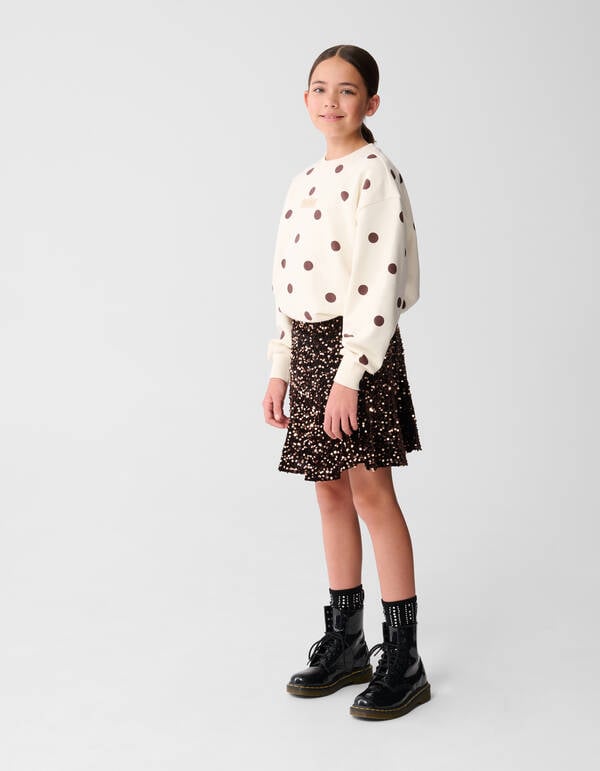 Sequin Mini Rok Bruin SHOEBY GIRLS