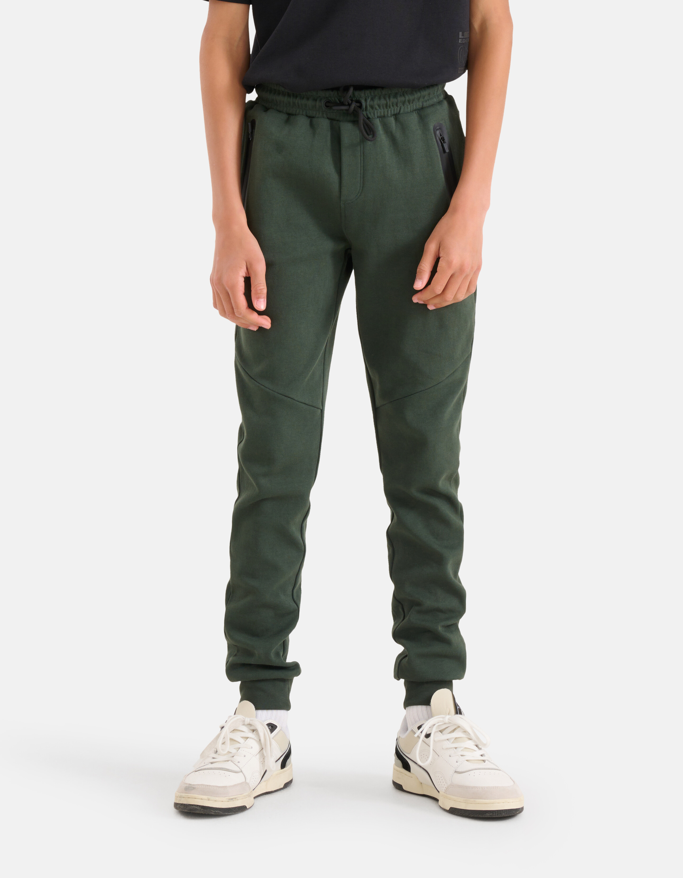 Regular Fit Broek Donkergroen SHOEBY BOYS
