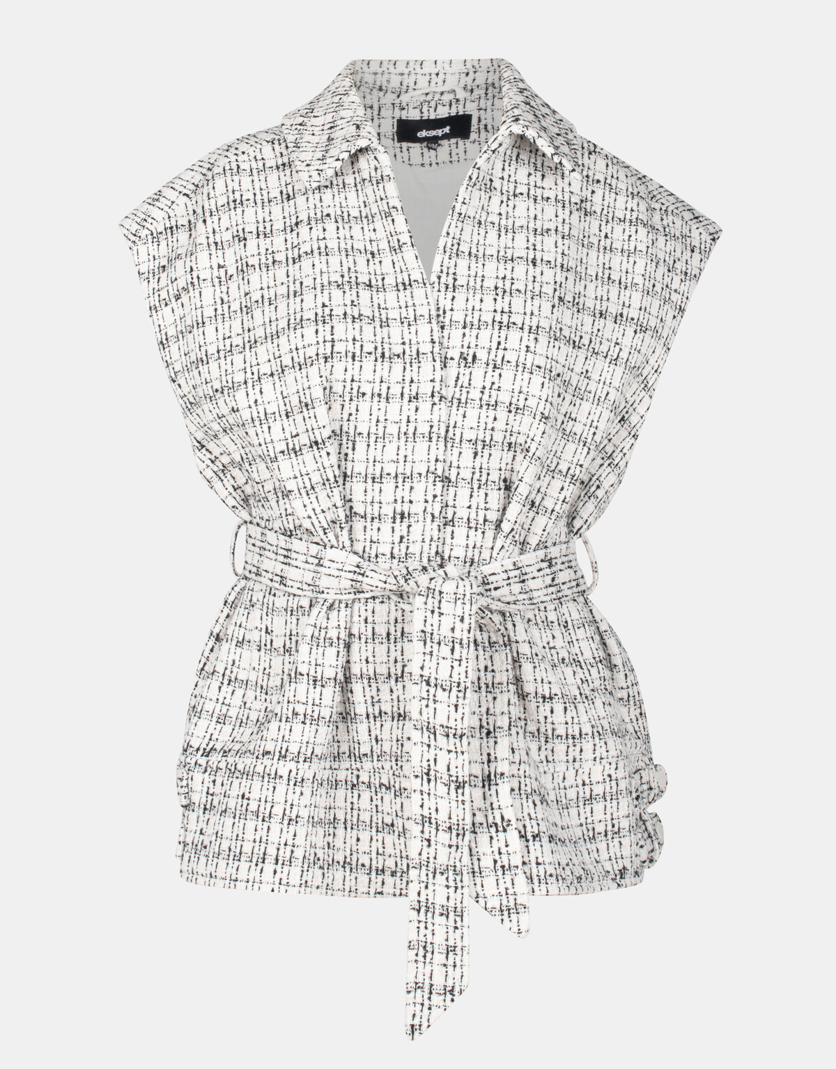 Sleeveless Tweed Gilet Eksept
