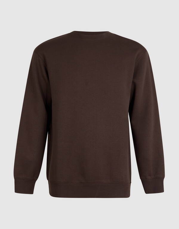 Relaxed Basis Sweater Donkerbruin SHOEBY MEN