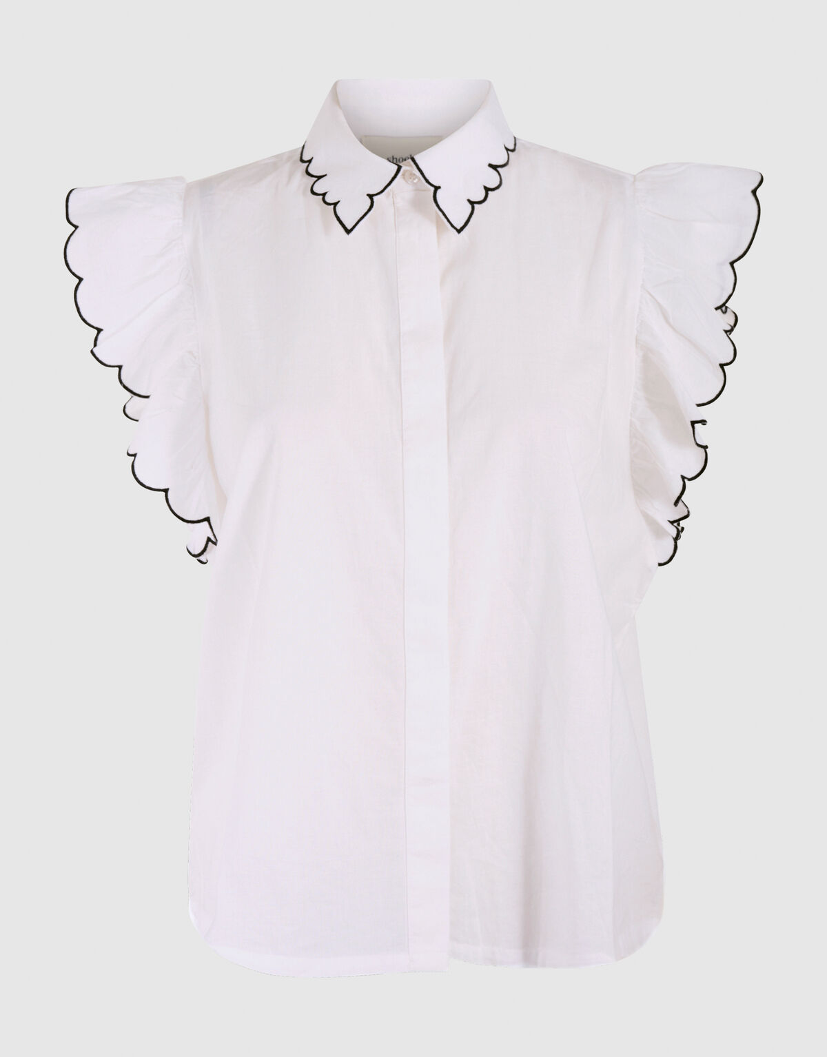 Embroidery Ruffle Top Wit SHOEBY WOMEN