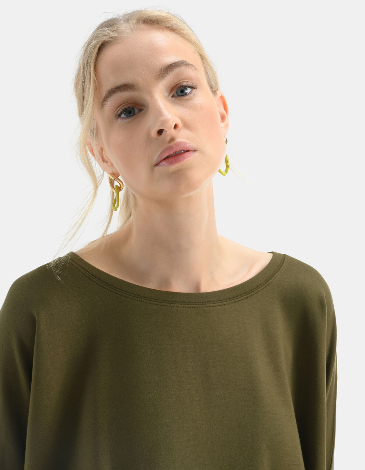 Basis Oversized Top Donkergroen SHOEBY WOMEN