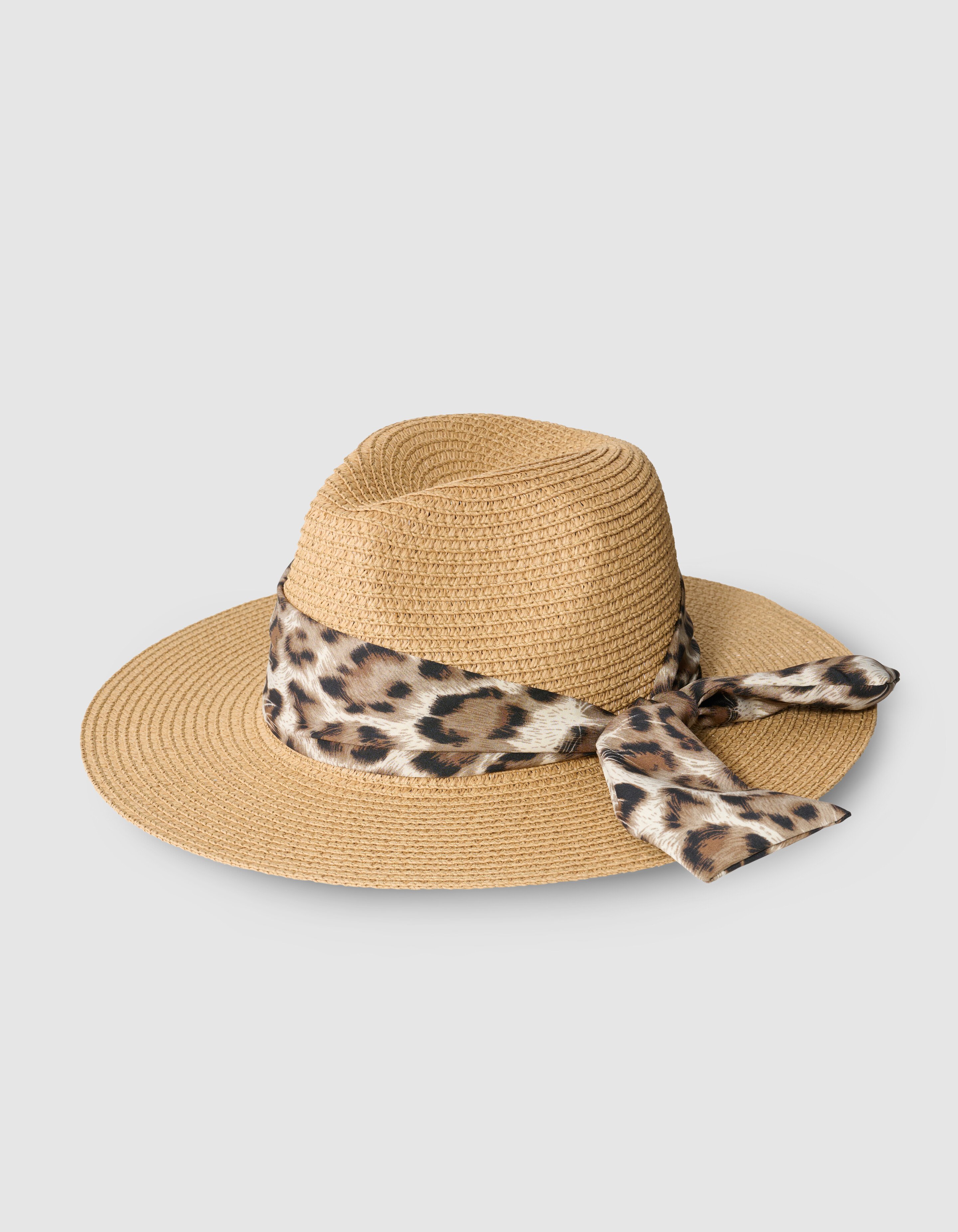 Leopard Sjaal Hoed Lichtbruin SHOEBY ACCESSOIRES