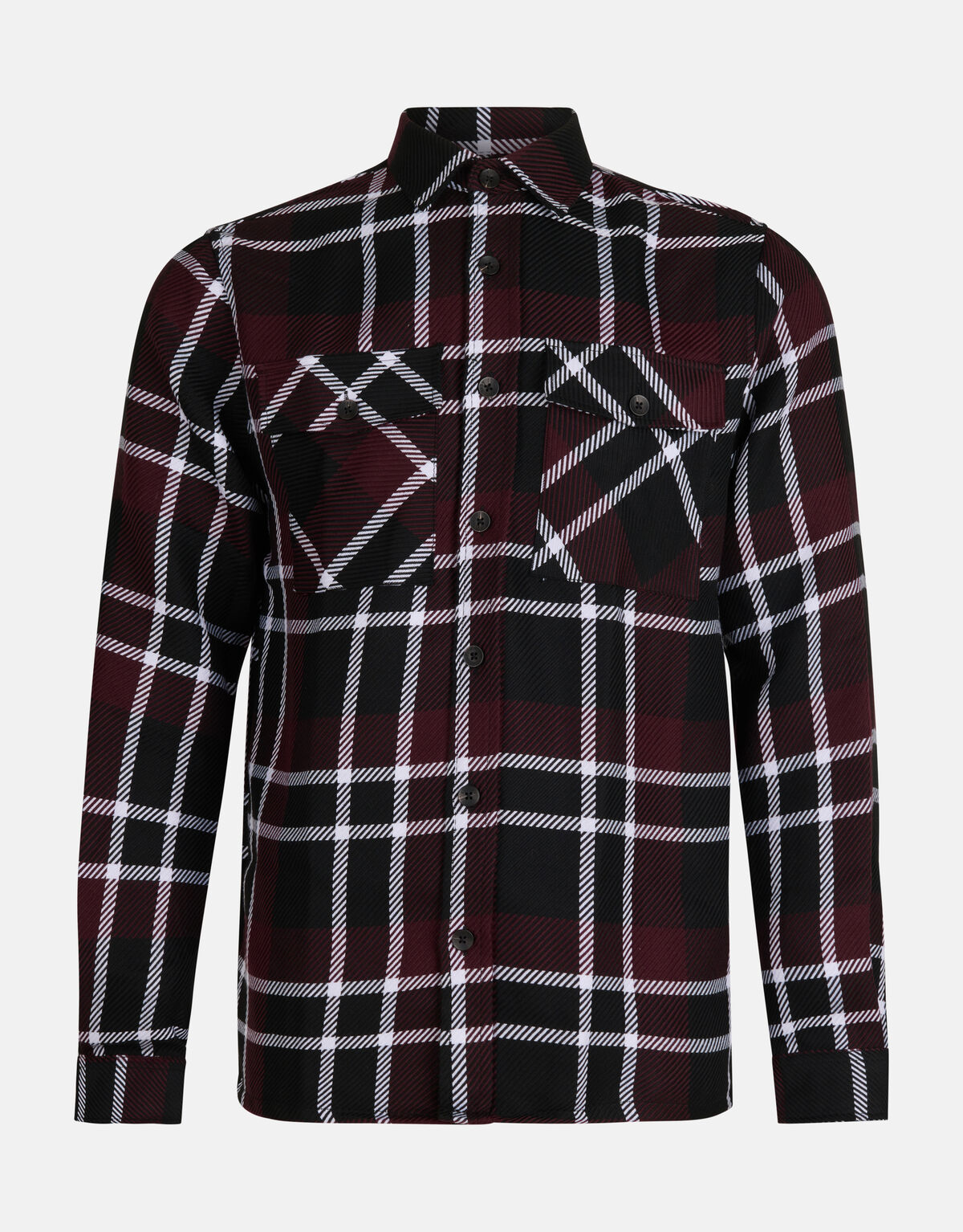 Ruiten Overhemd Donkerrood SHOEBY MEN