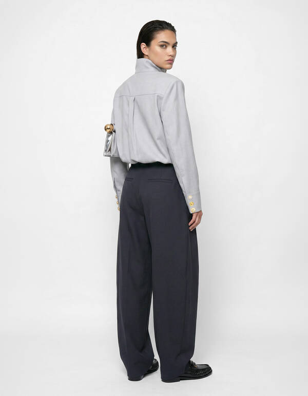 Extreme Pleat Barrel Fit Pantalon Zwart SHOEBY WOMEN