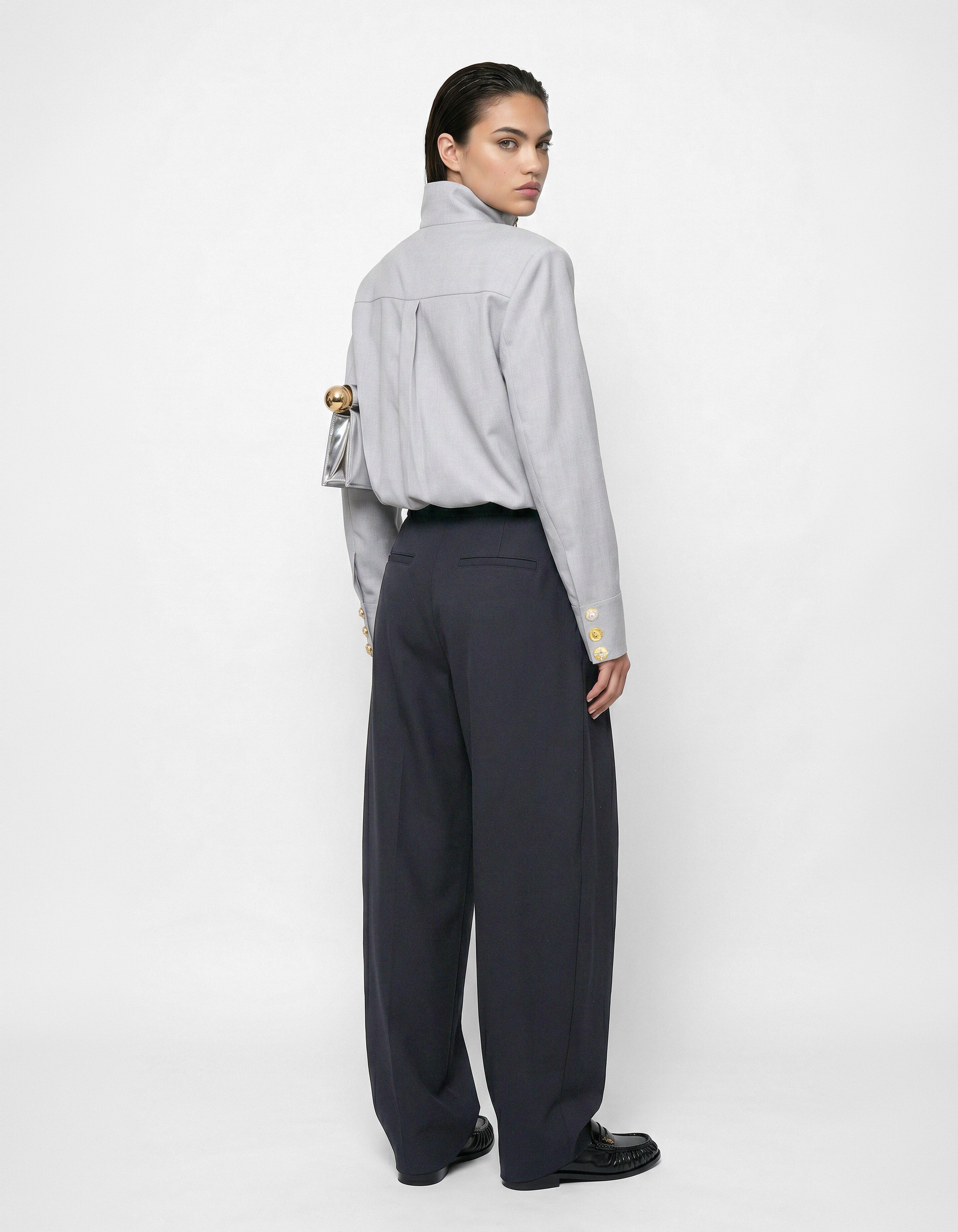 Extreme Pleat Barrel Fit Pantalon Zwart SHOEBY WOMEN
