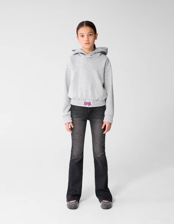 Flared Denim Jeans Zwart SHOEBY GIRLS