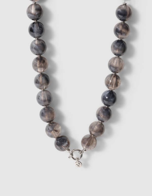 Kralen Ketting Grijs SHOEBY ACCESSOIRES