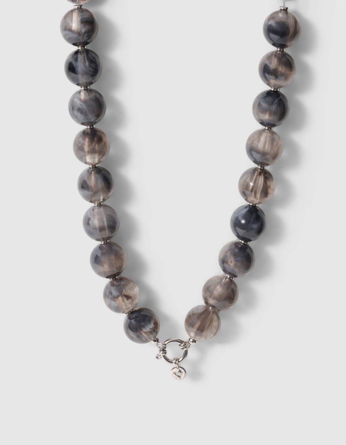 Kralen Ketting Grijs SHOEBY ACCESSOIRES