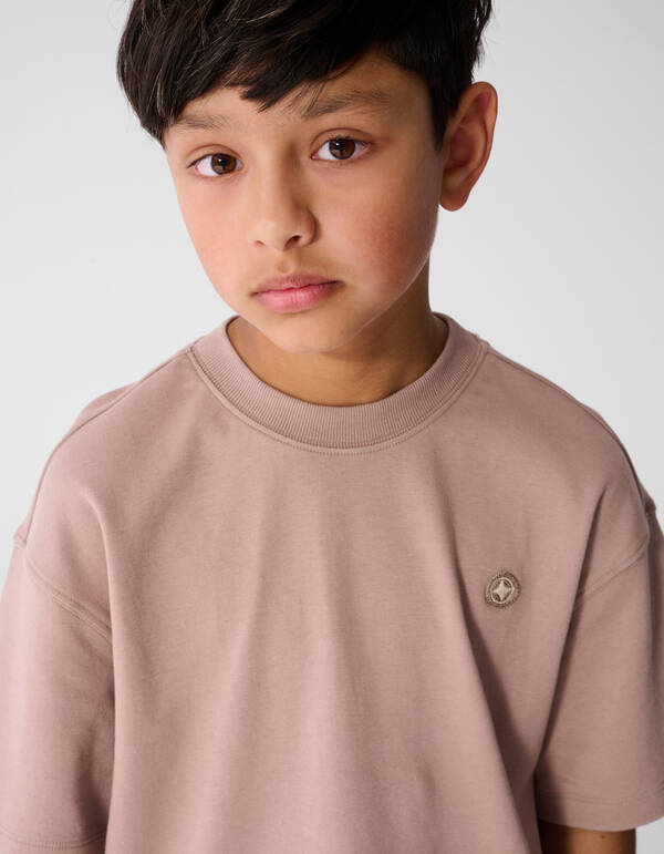 Spark Washed T-shirt Taupe SHOEBY BOYS