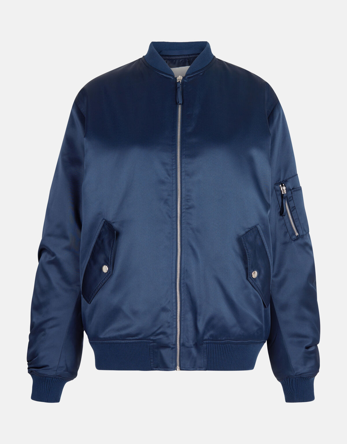 Satijnen Bomberjack Donkerblauw SHOEBY WOMEN