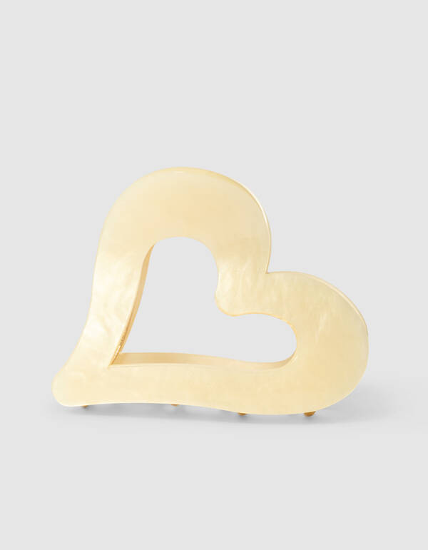 Heart Haarclip Lichtgeel SHOEBY ACCESSOIRES