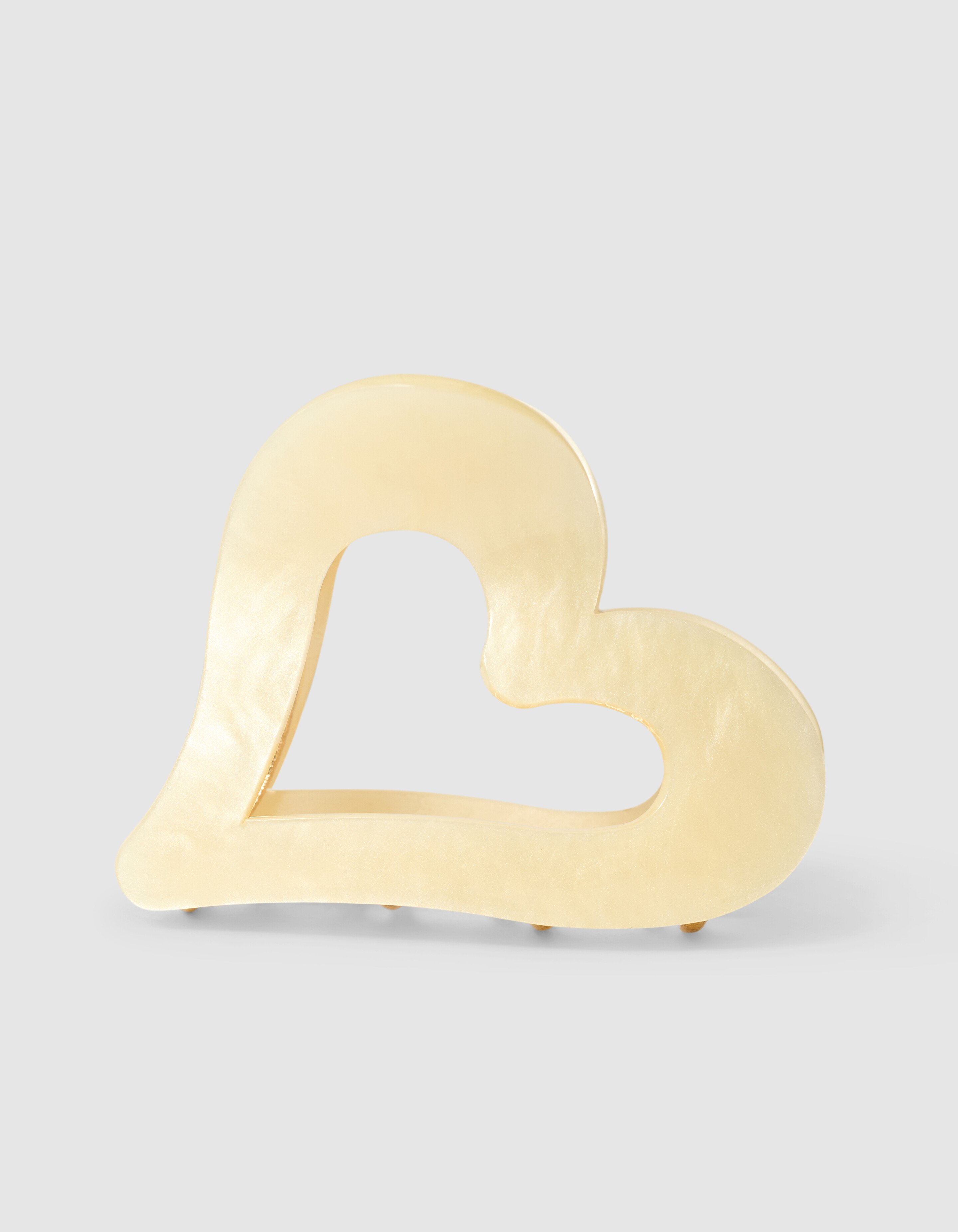 Heart Haarclip Lichtgeel SHOEBY ACCESSOIRES