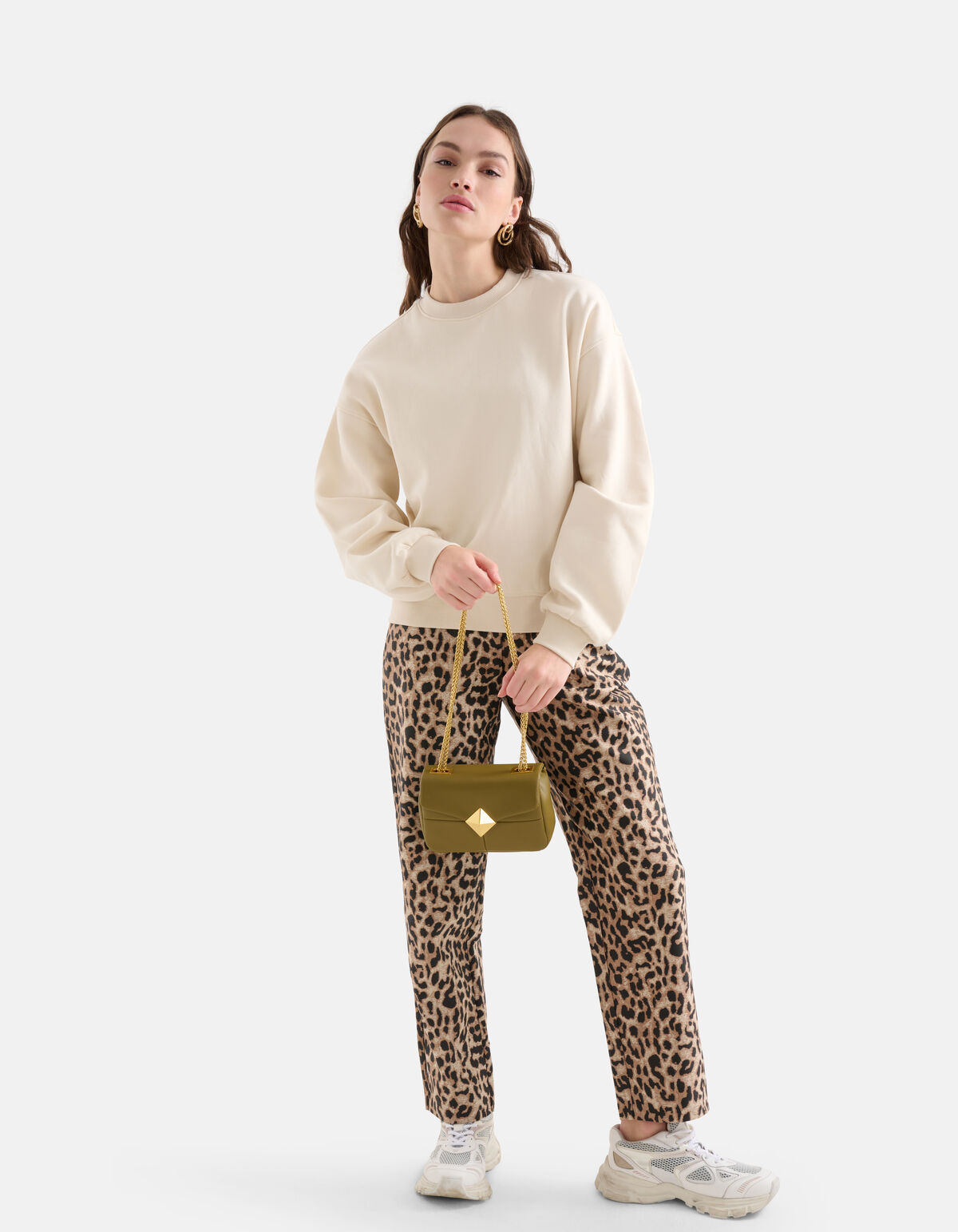 Stud Tas Donkergroen SHOEBY ACCESSOIRES